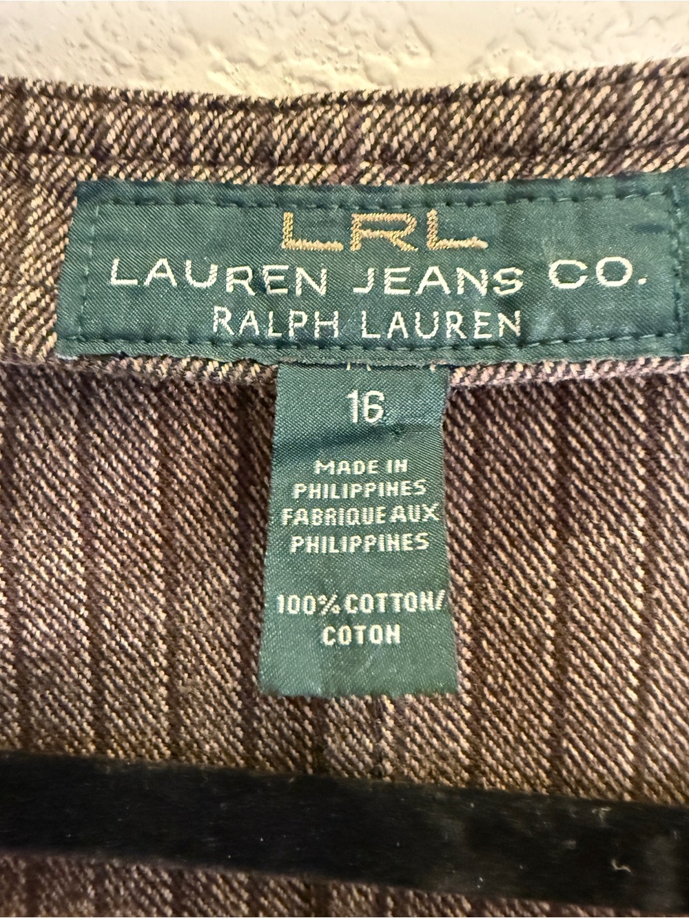 Lauren Ralph Lauren Women’s Brown Cotton Pinstripe Academia Equestrian Vest 16 - Picture 10 of 14